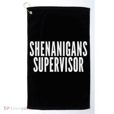 Shenanigans Supervisor Black Humorous Design Party Theme Smal Golf Towel
