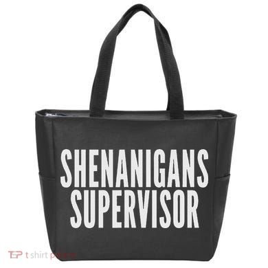 Shenanigans Supervisor Black Humorous Design Party Theme Smal Tote Bag