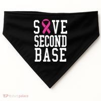 Save Second Base Breast Cancer T For USA-Made Doggie Bandana thumb 0