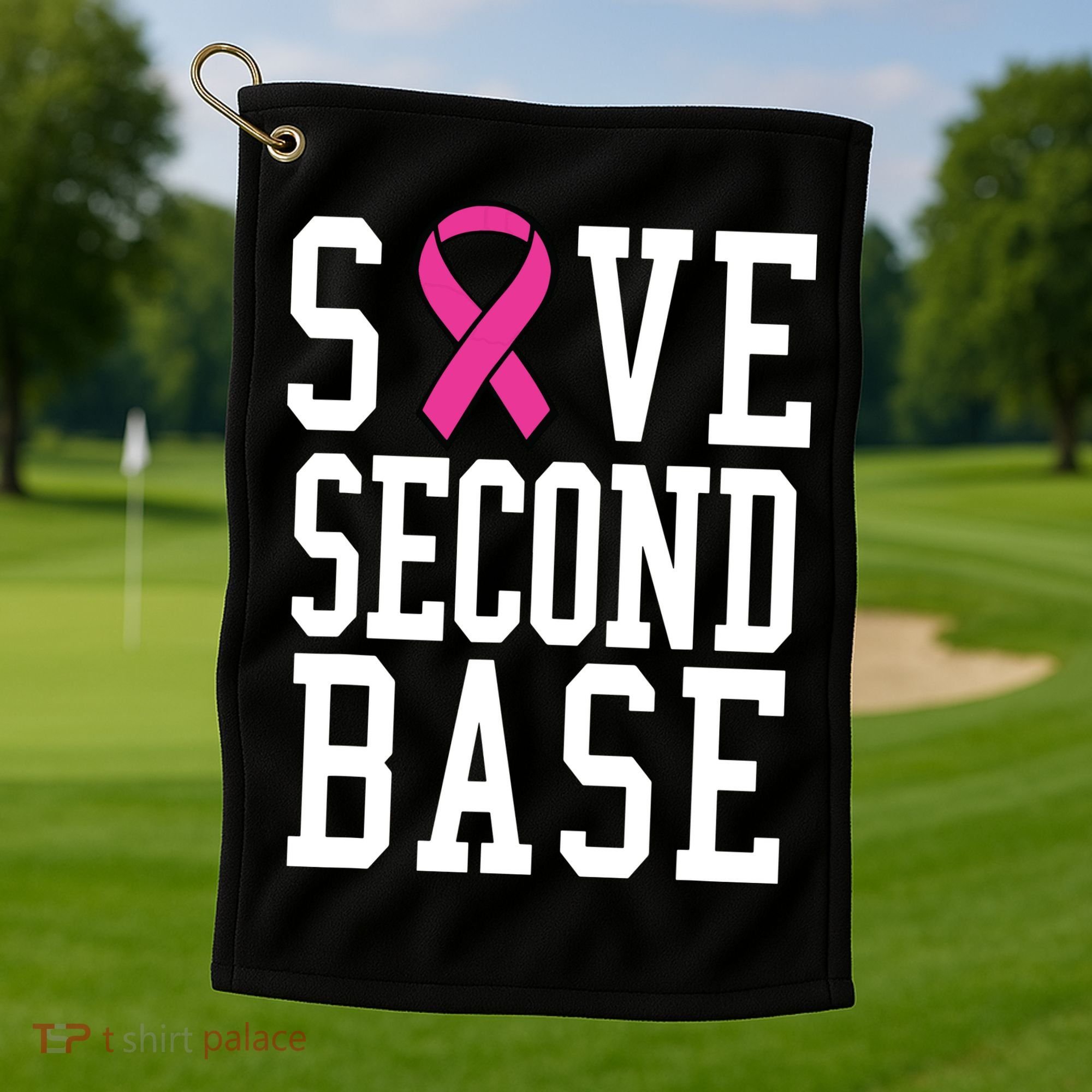 Save Second Base Breast Cancer T For Golf Towel