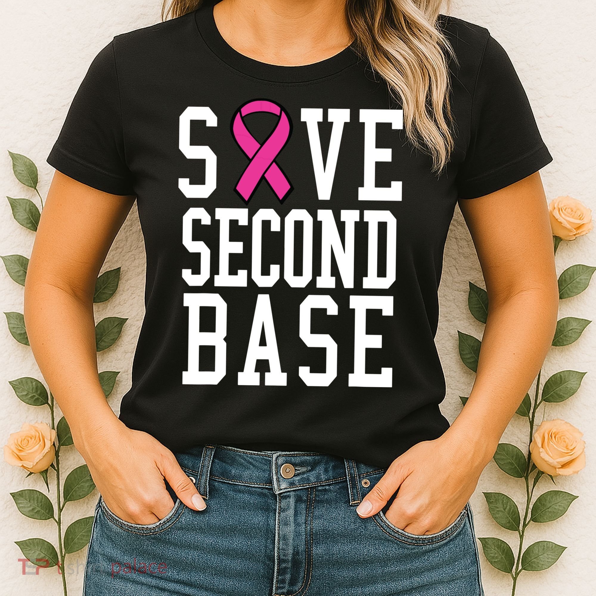 Save Second Base Breast Cancer T For Women's T-Shirt