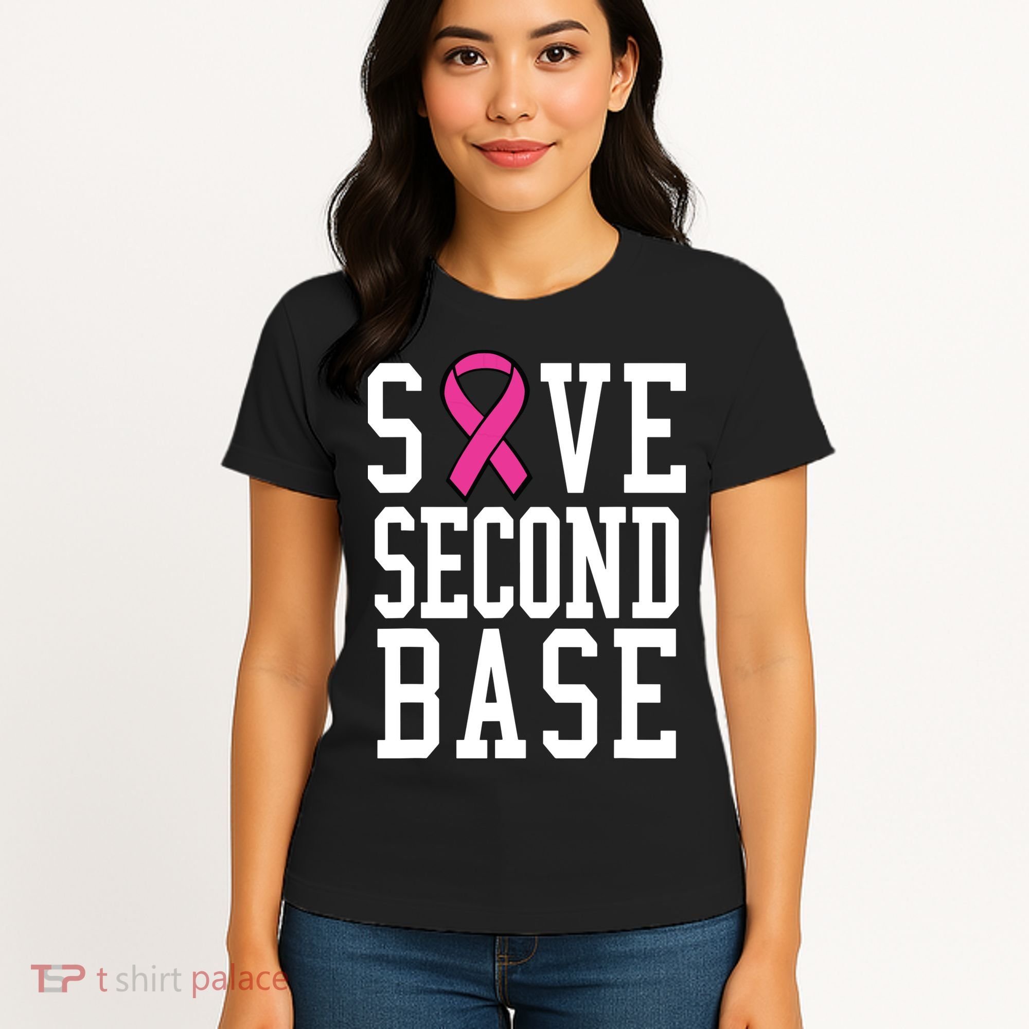 Save Second Base Breast Cancer T For Women's T-Shirt