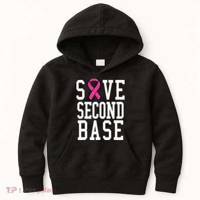 Save Second Base Breast Cancer T For Kids Hoodie