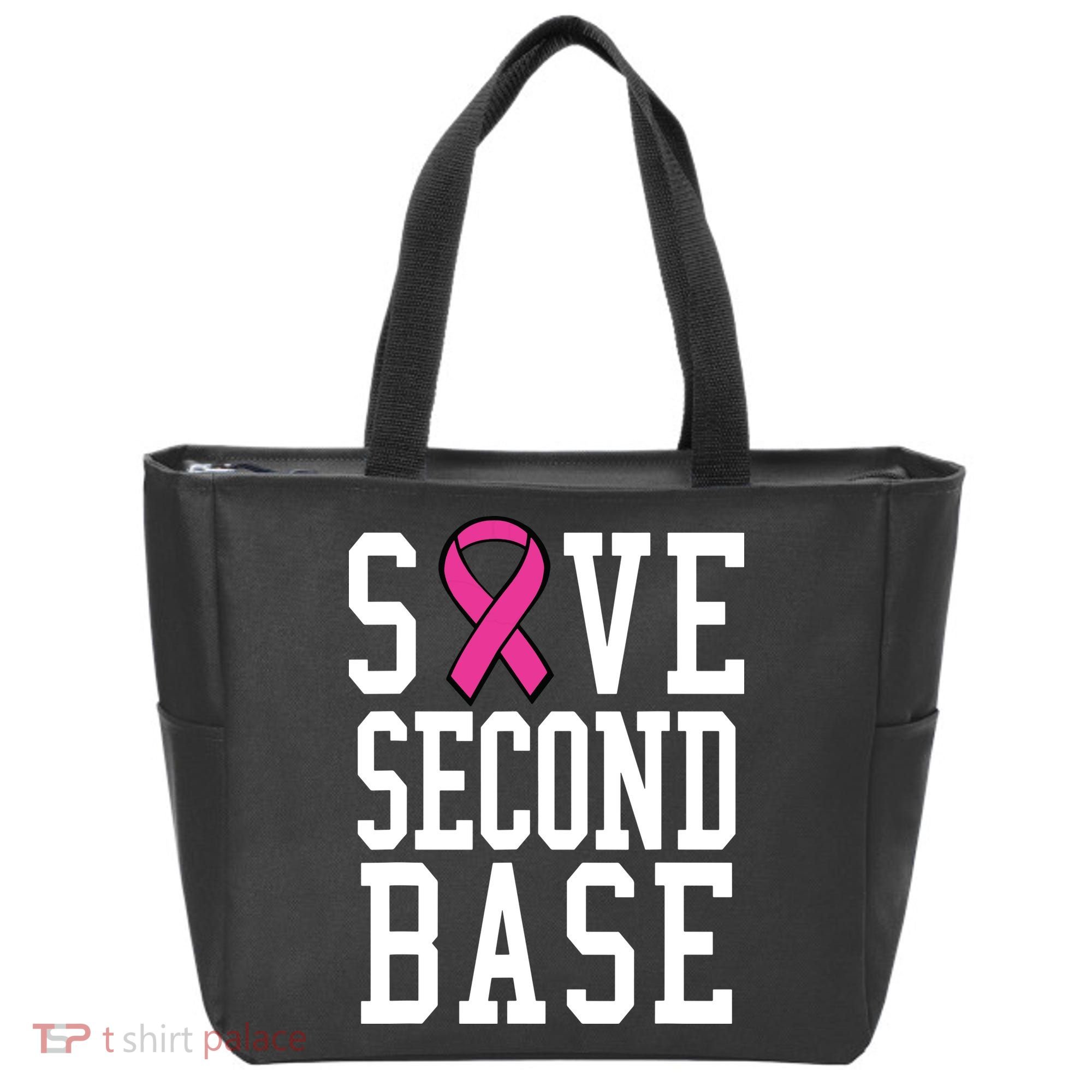 Save Second Base Breast Cancer T For Tote Bag