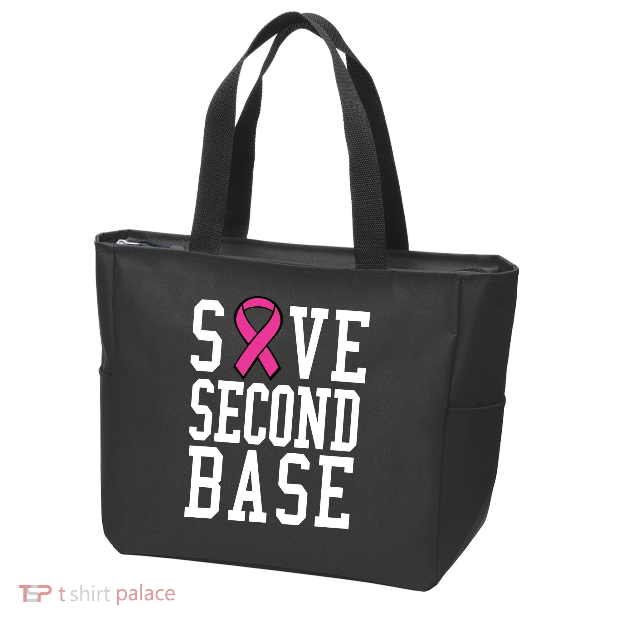 Save Second Base Breast Cancer T For Tote Bag
