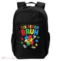 Six Seven Bruh Autism Awareness Backpack thumb 0