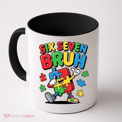 Six Seven Bruh Autism Awareness Coffee Mug