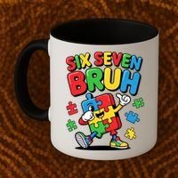 Six Seven Bruh Autism Awareness Coffee Mug thumb 2