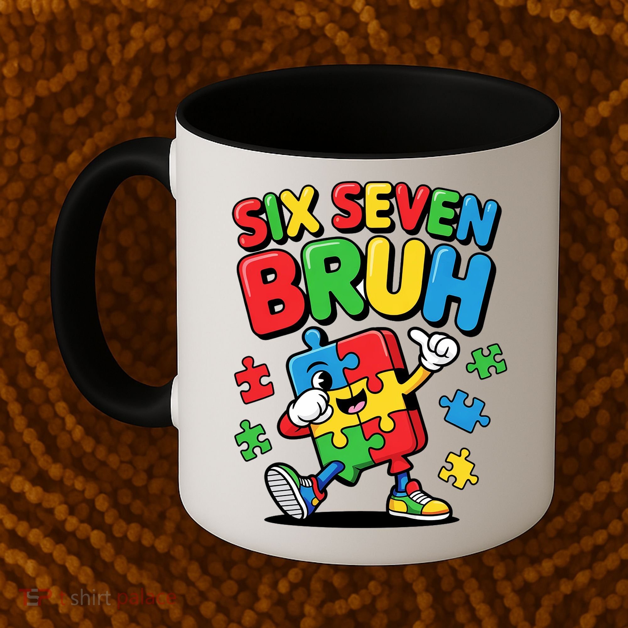 Six Seven Bruh Autism Awareness Coffee Mug