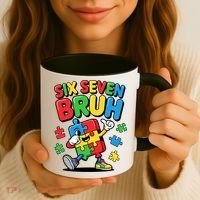 Six Seven Bruh Autism Awareness Coffee Mug thumb 3