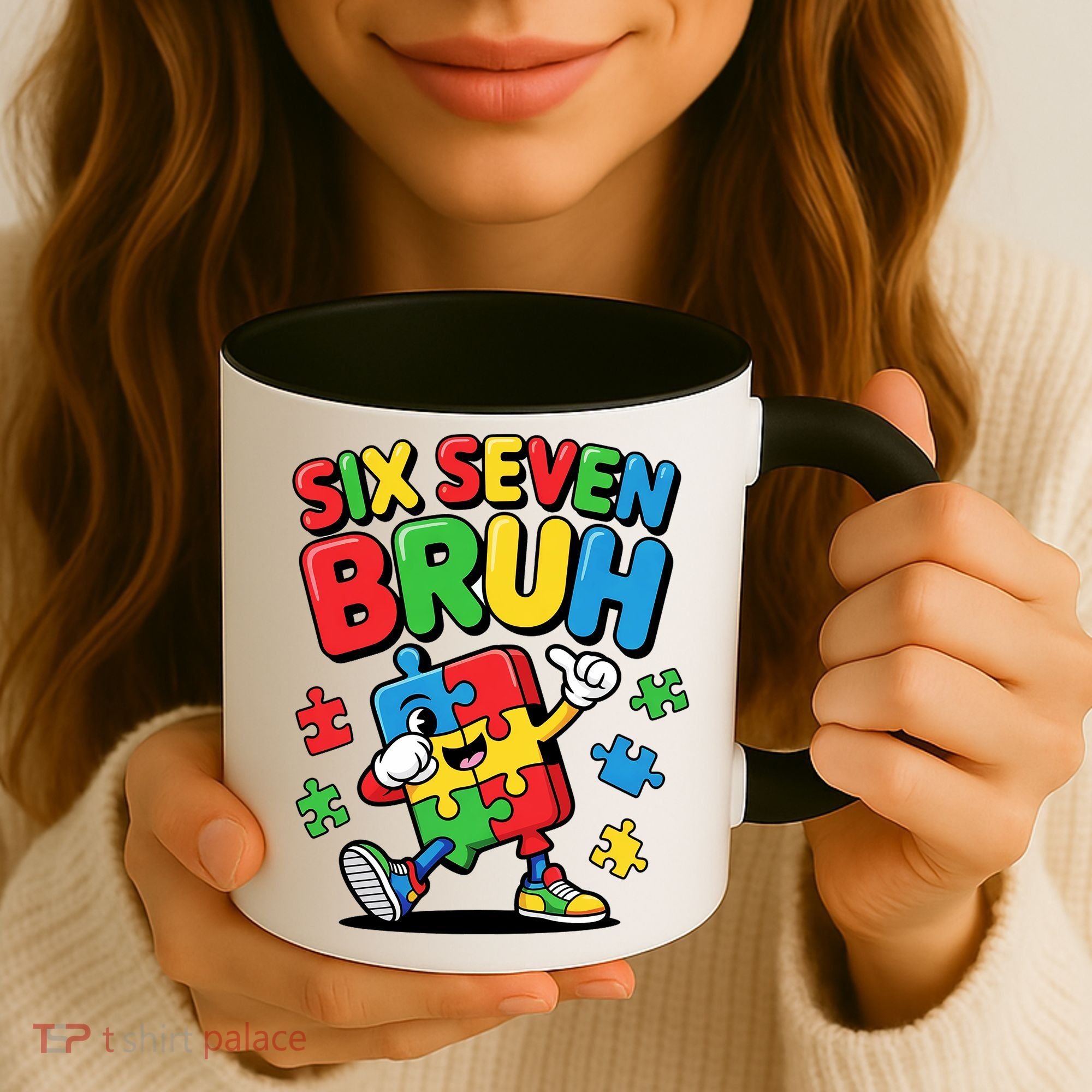 Six Seven Bruh Autism Awareness Coffee Mug