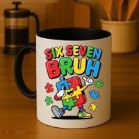 Six Seven Bruh Autism Awareness Coffee Mug thumb 4