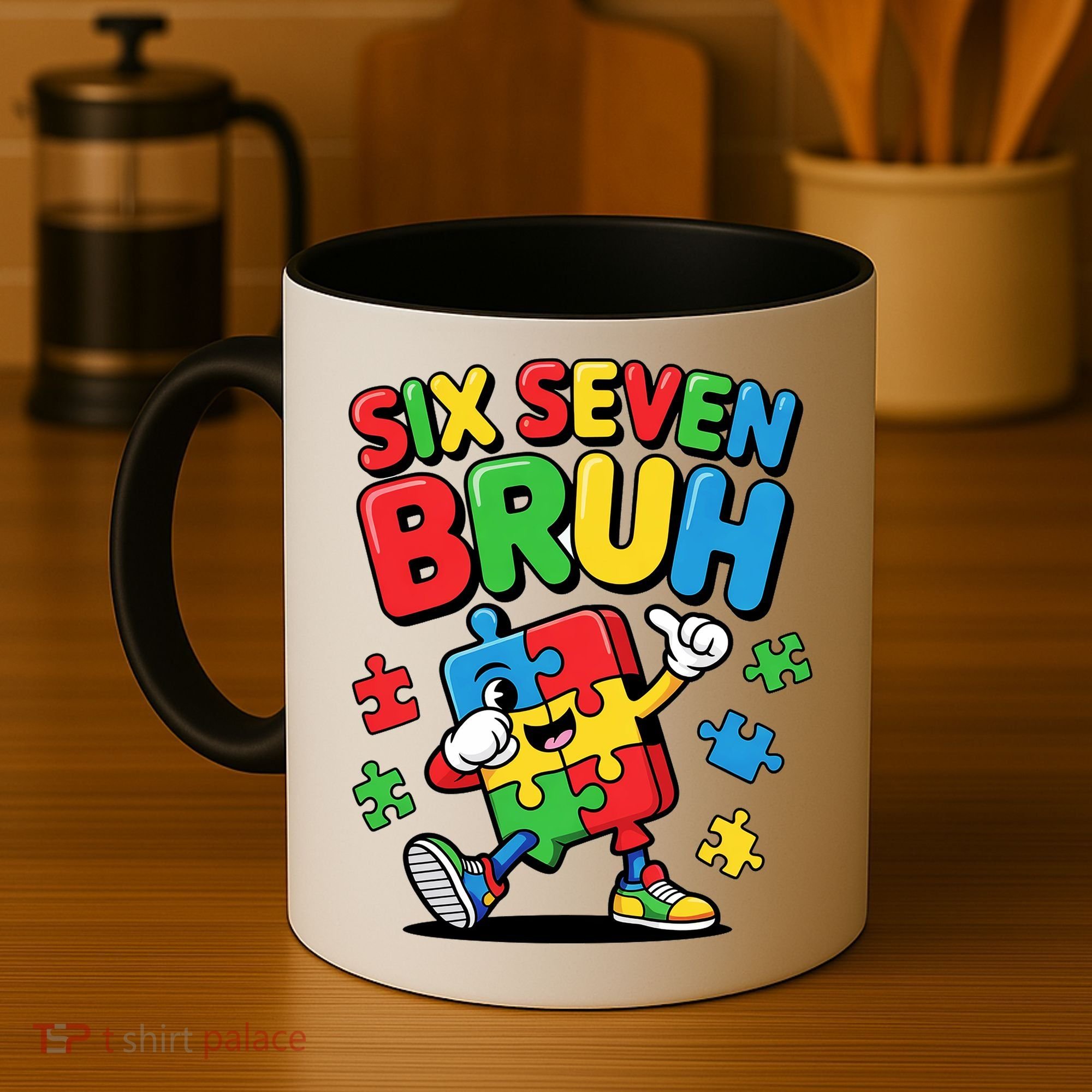 Six Seven Bruh Autism Awareness Coffee Mug