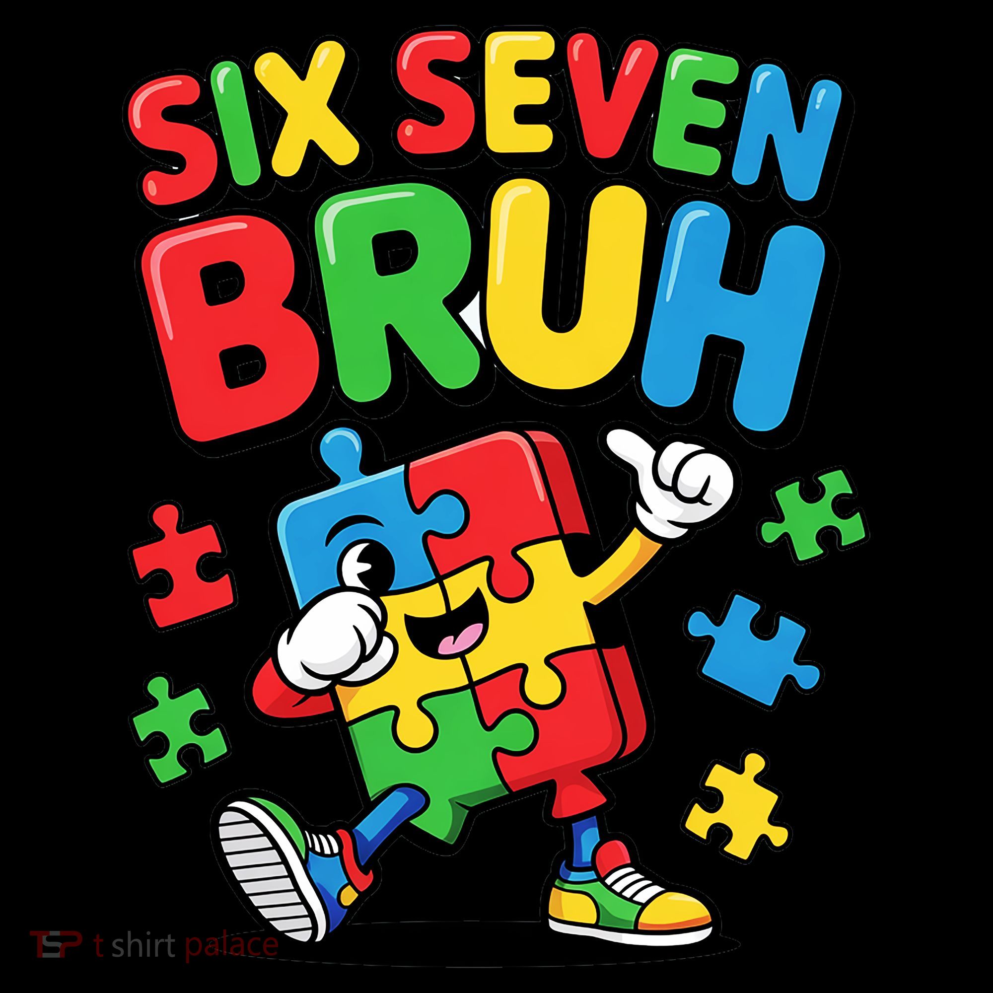 Six Seven Bruh Autism Awareness Women's Hoodie