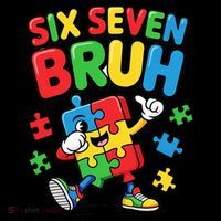 Six Seven Bruh Autism Awareness Ornament thumb 1
