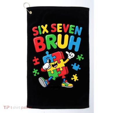 Six Seven Bruh Autism Awareness Golf Towel