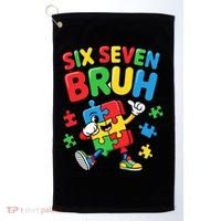 Six Seven Bruh Autism Awareness Golf Towel thumb 0