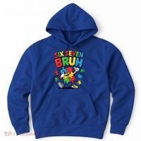 Six Seven Bruh Autism Awareness Hoodie thumb 0