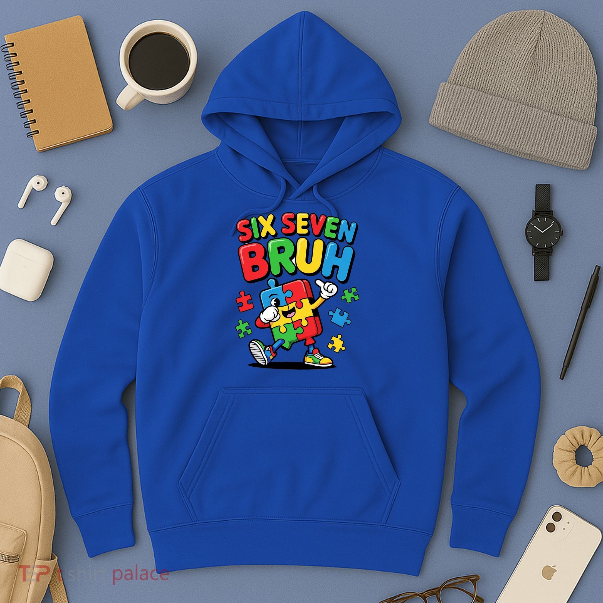 Six Seven Bruh Autism Awareness Hoodie