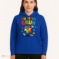 Six Seven Bruh Autism Awareness Hoodie thumb 5
