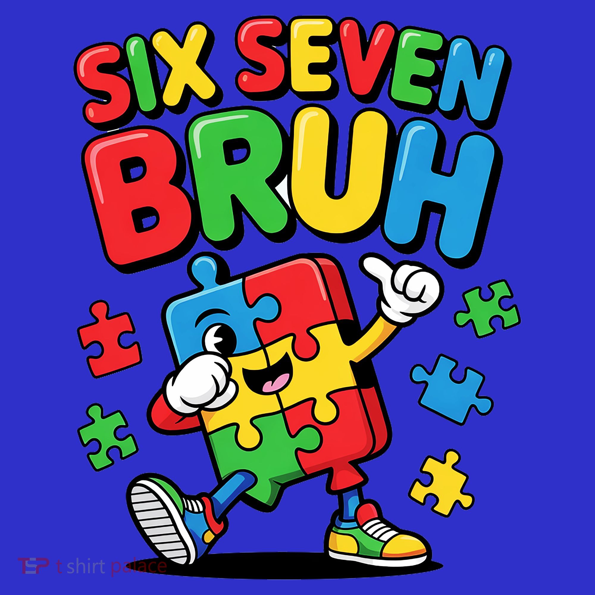 Six Seven Bruh Autism Awareness Apron