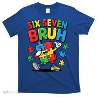 Six Seven Bruh Autism Awareness T-Shirt thumb 0