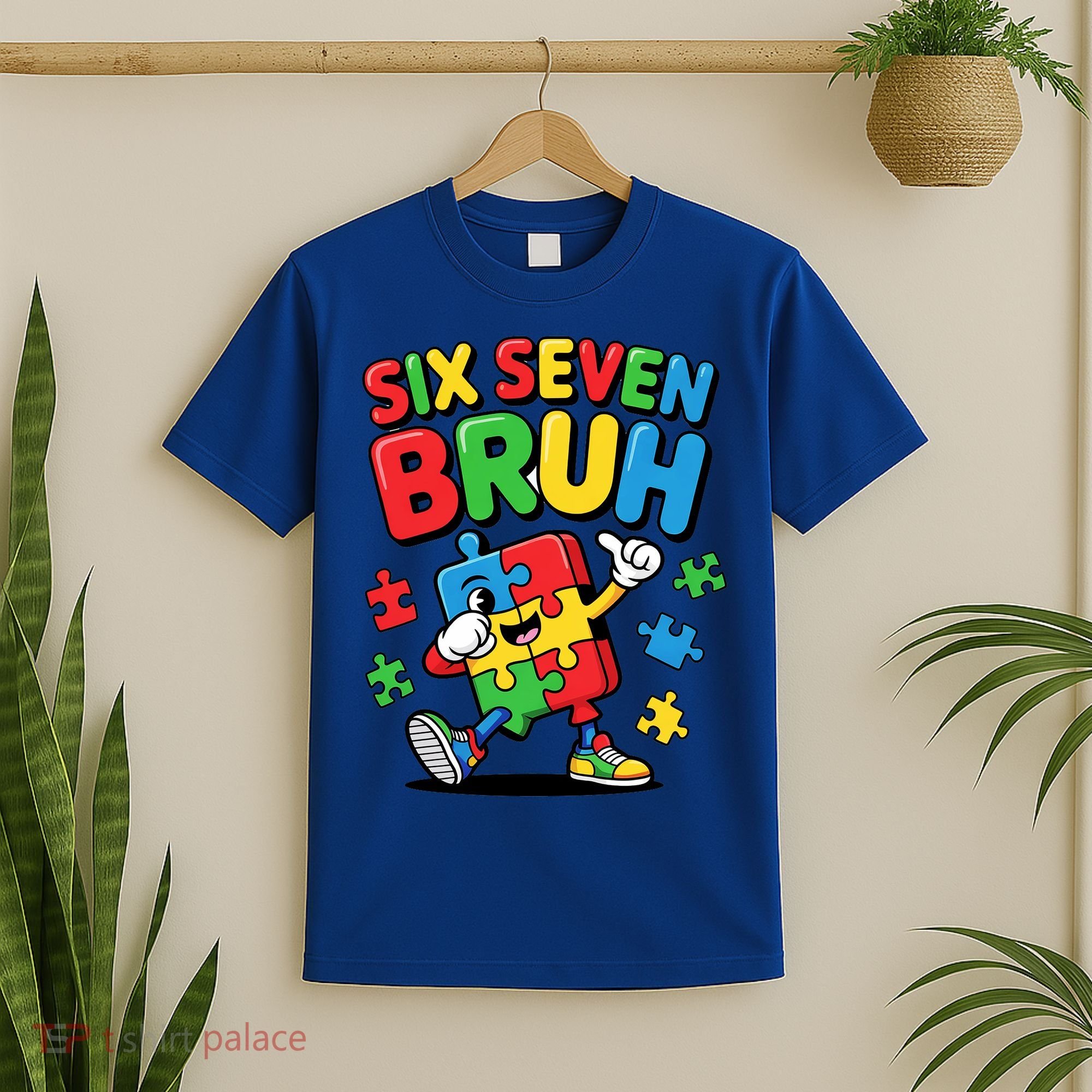 Six Seven Bruh Autism Awareness T-Shirt