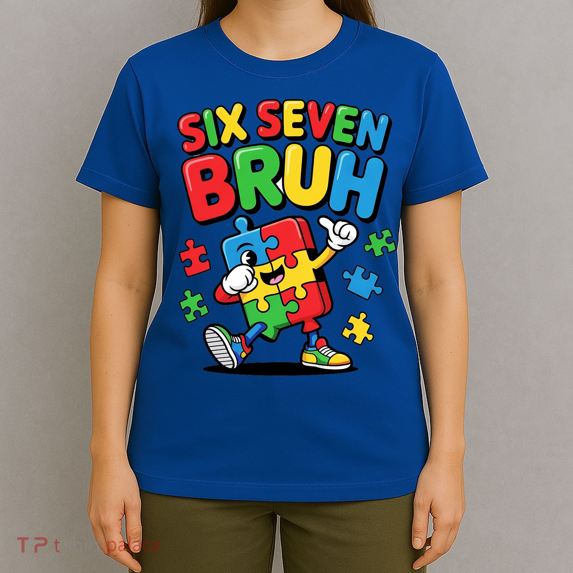 Six Seven Bruh Autism Awareness T-Shirt