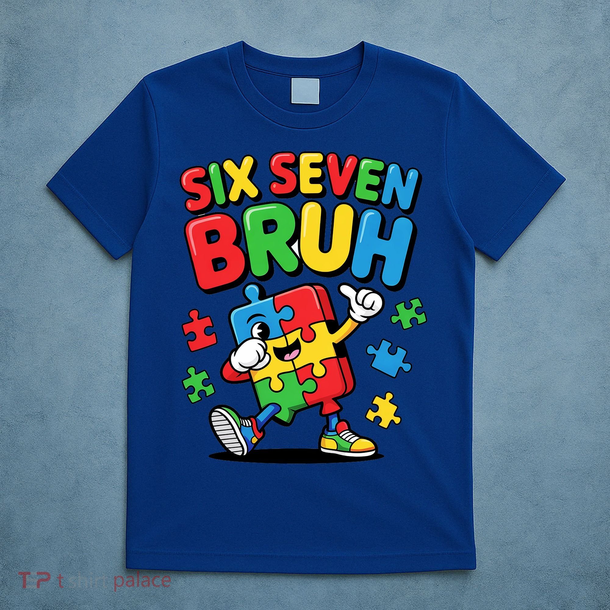 Six Seven Bruh Autism Awareness T-Shirt