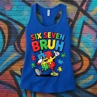 Six Seven Bruh Autism Awareness Women's Tank Top thumb 3