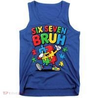 Six Seven Bruh Autism Awareness Tank Top thumb 0
