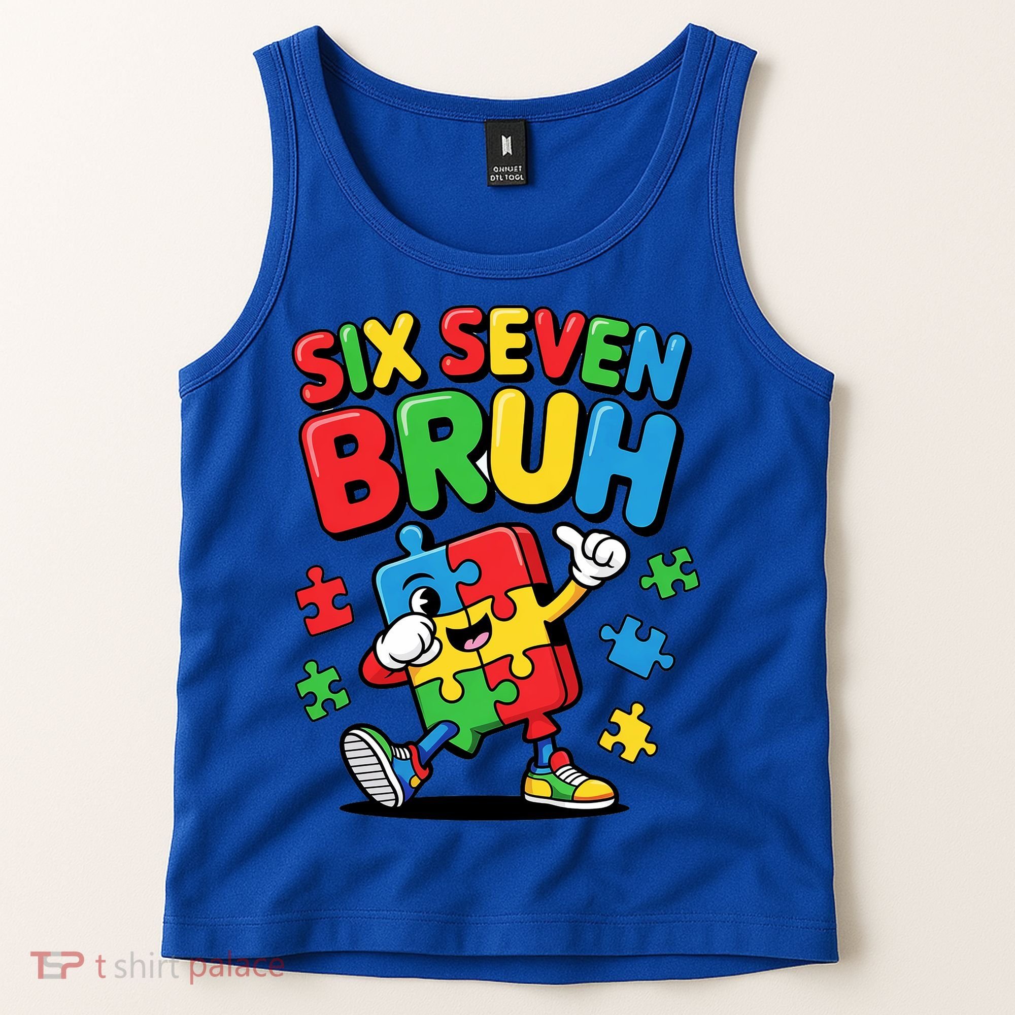 Six Seven Bruh Autism Awareness Tank Top