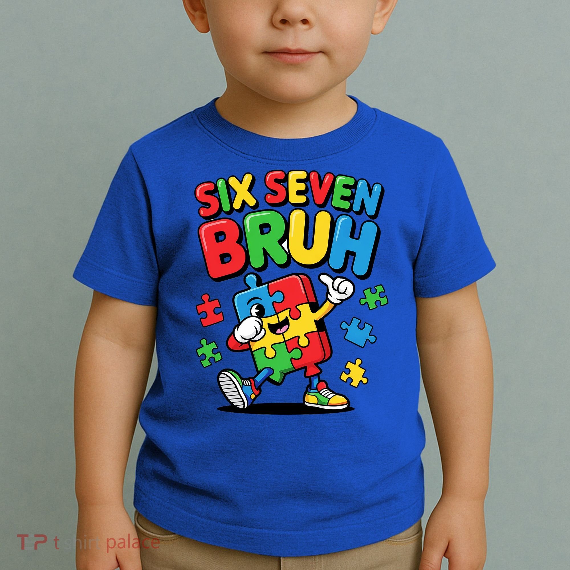 Six Seven Bruh Autism Awareness Toddler T-Shirt