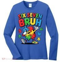 Six Seven Bruh Autism Awareness Women's Long Sleeve Shirt thumb 0