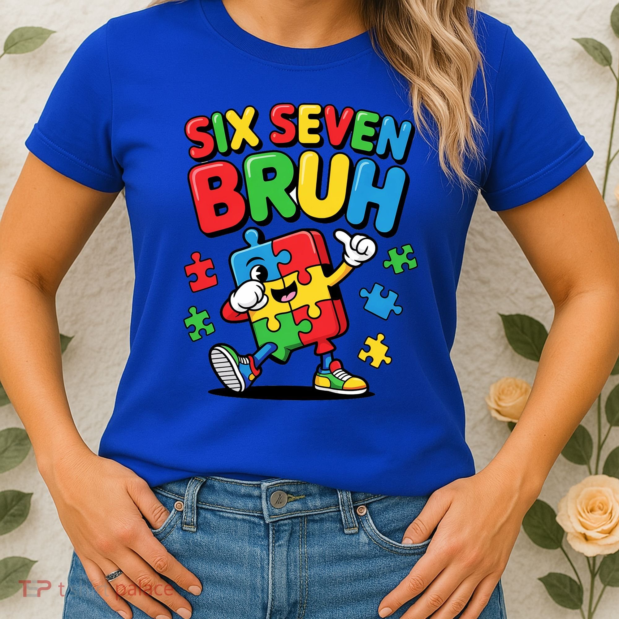 Six Seven Bruh Autism Awareness Women's T-Shirt