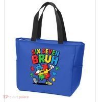 Six Seven Bruh Autism Awareness Tote Bag thumb 3
