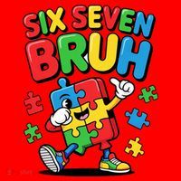 Six Seven Bruh Autism Awareness Santa Hat thumb 1