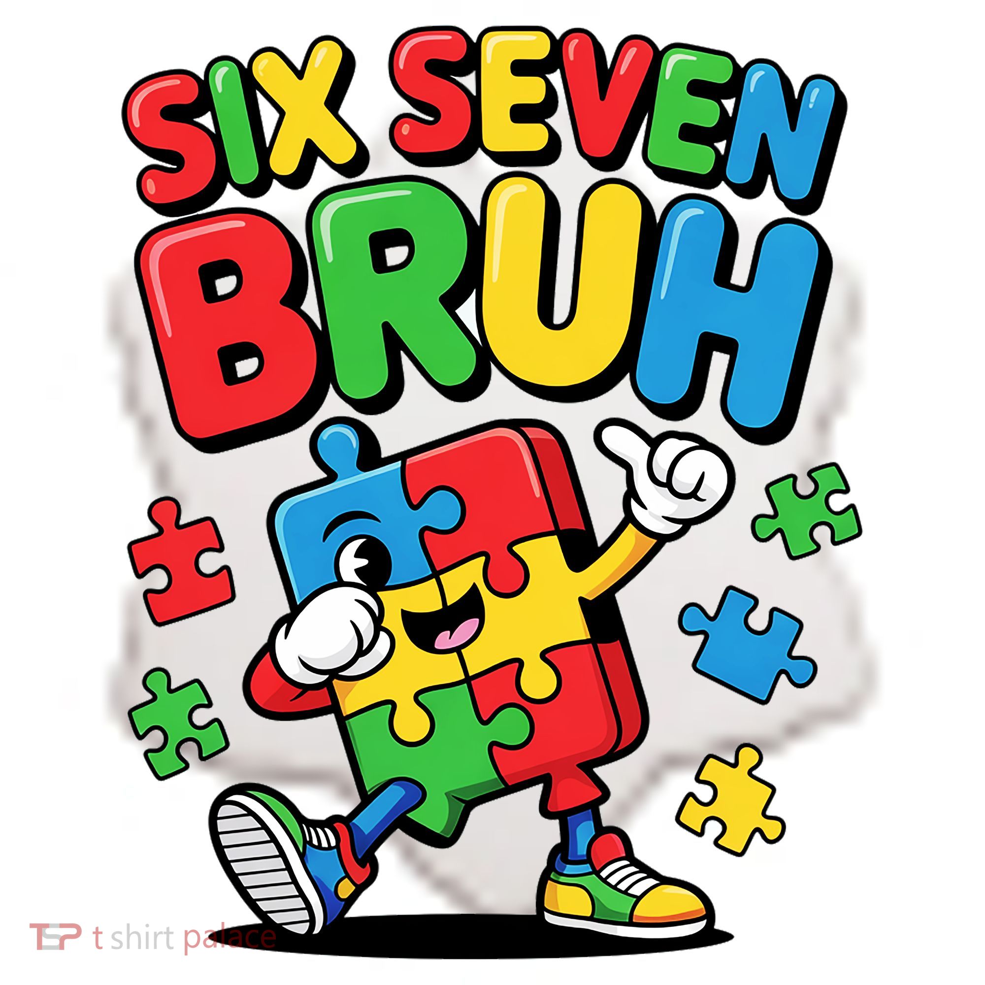 Six Seven Bruh Autism Awareness Ceramic Ornament