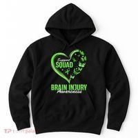 Support Squad Brain Injury Awareness Butterfly Heart Hoodie thumb 0