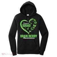 Support Squad Brain Injury Awareness Butterfly Heart Women's Hoodie thumb 0