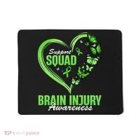 Support Squad Brain Injury Awareness Butterfly Heart Mousepad thumb 0