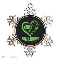 Support Squad Brain Injury Awareness Butterfly Heart Ornament thumb 0