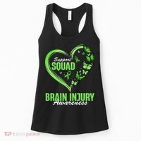 Support Squad Brain Injury Awareness Butterfly Heart Women's Tank Top thumb 0