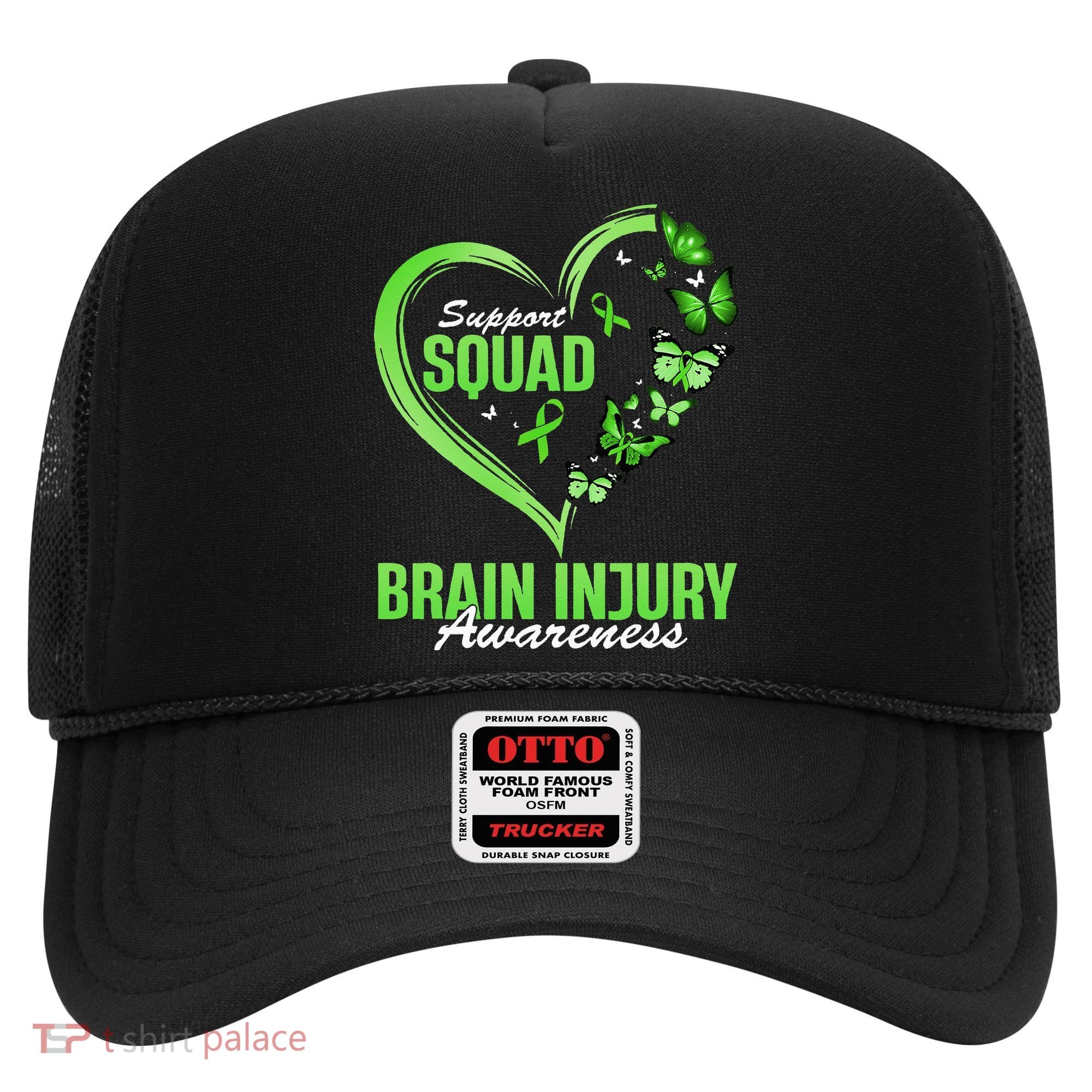 Support Squad Brain Injury Awareness Butterfly Heart Hat