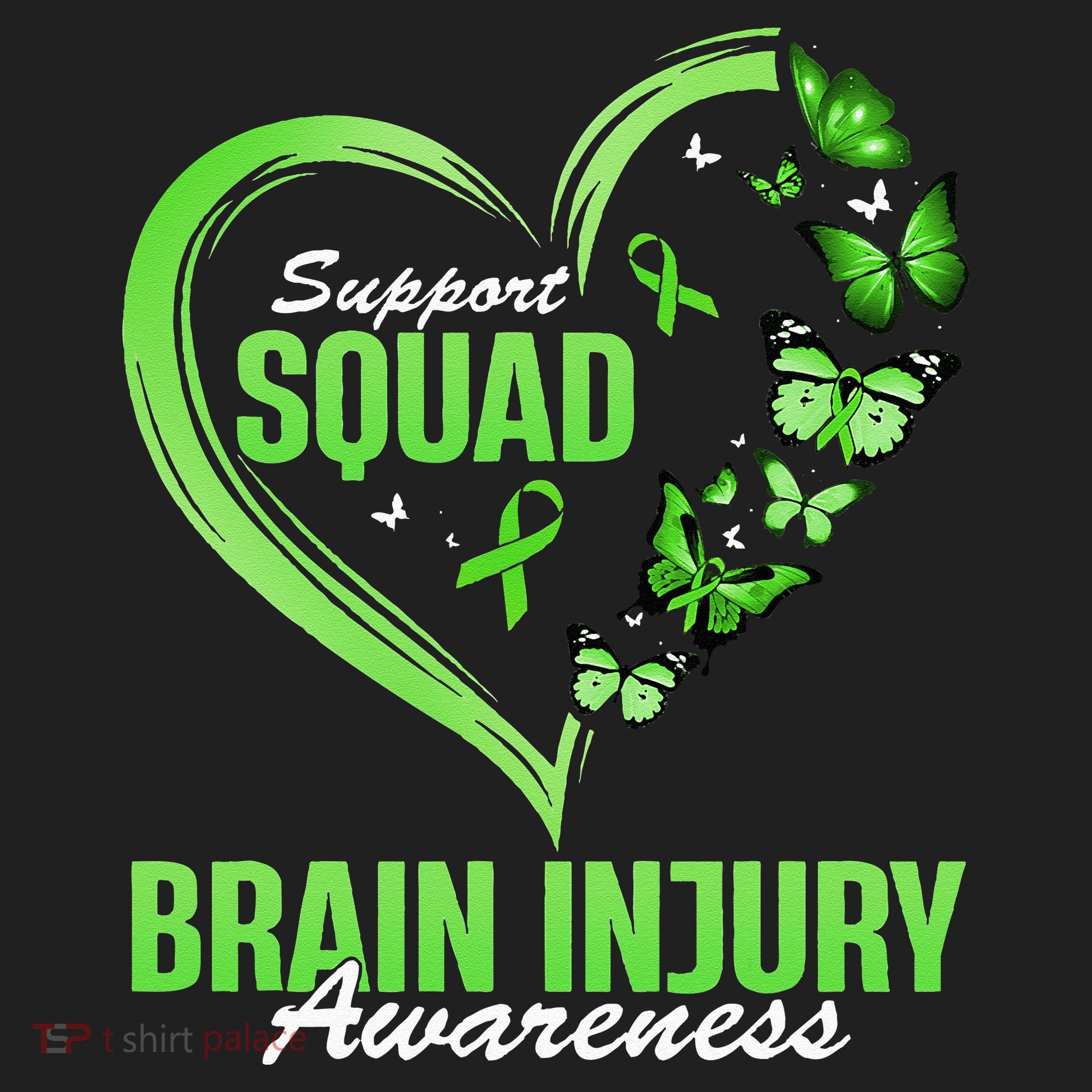 Support Squad Brain Injury Awareness Butterfly Heart Hat