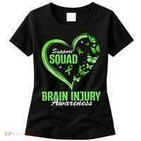 Support Squad Brain Injury Awareness Butterfly Heart Women's T-Shirt thumb 0
