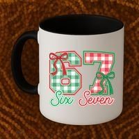 Six Seven Bow Funny 67 Christmas 6-7 Coffee Mug thumb 2