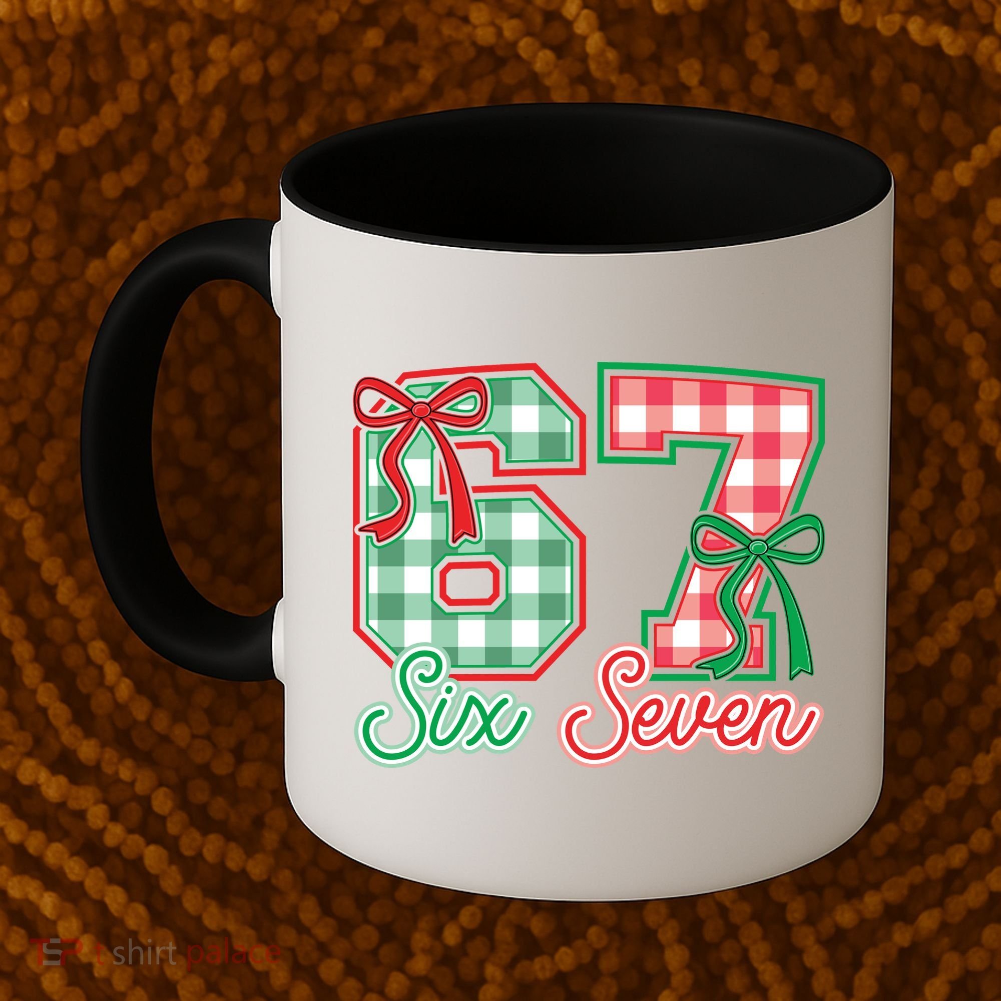 Six Seven Bow Funny 67 Christmas 6-7 Coffee Mug