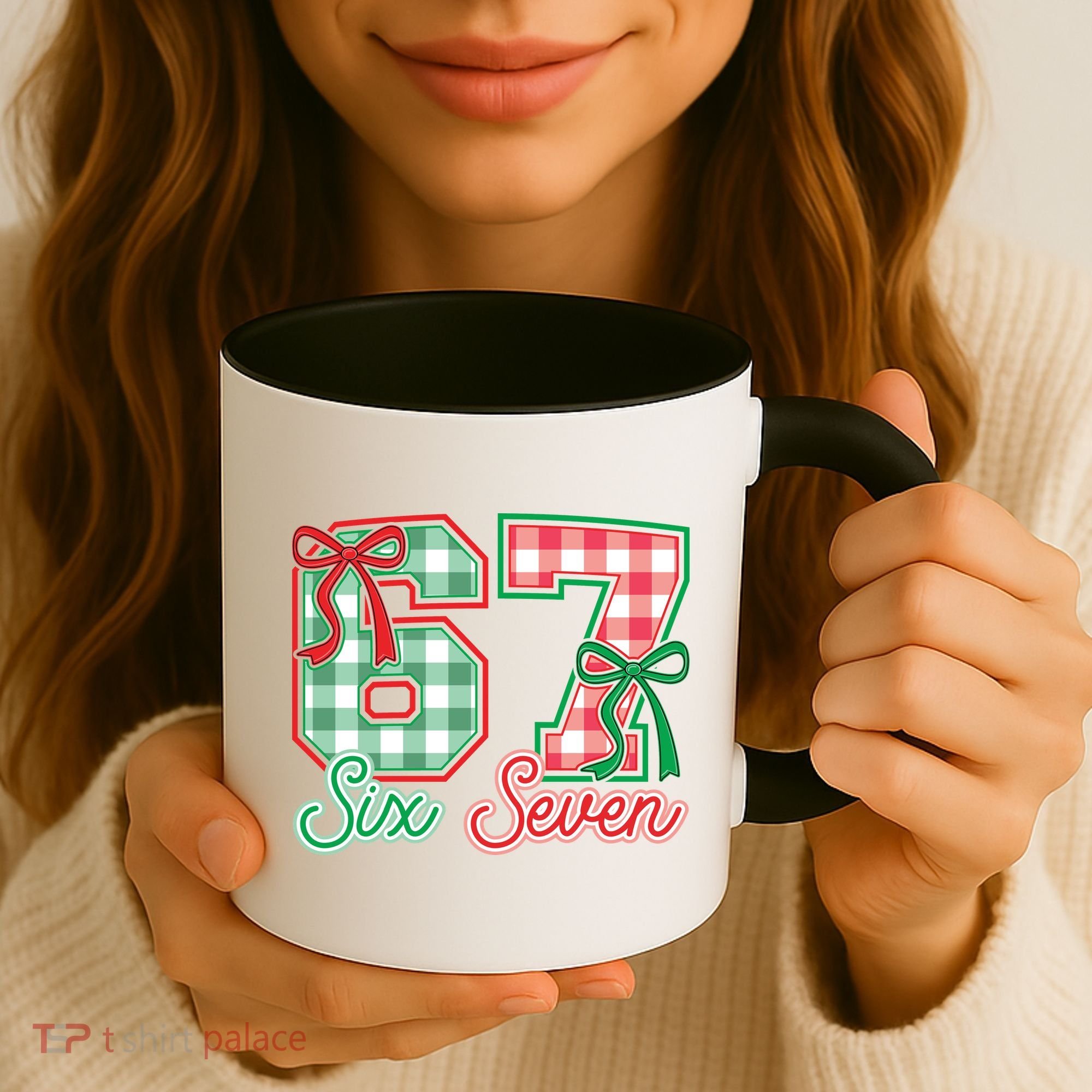 Six Seven Bow Funny 67 Christmas 6-7 Coffee Mug