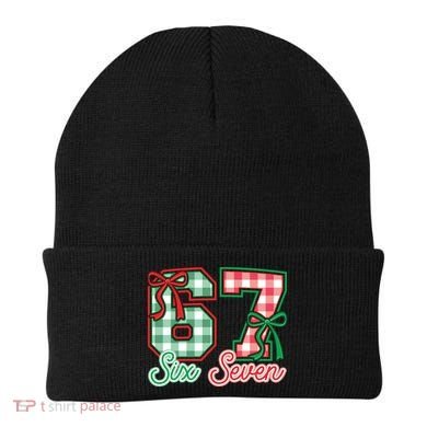Six Seven Bow Funny 67 Christmas 6-7 Beanie